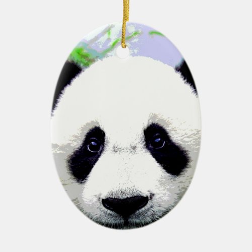 Panda Bear Ceramic Ornament