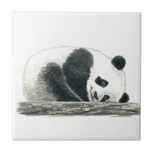 Panda bear ceramic tile