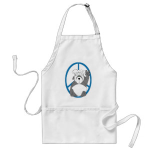 Panda Bear Chef Peace Adult Apron