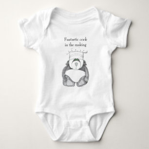 Panda Bear Chef Picture Baby Bodysuit