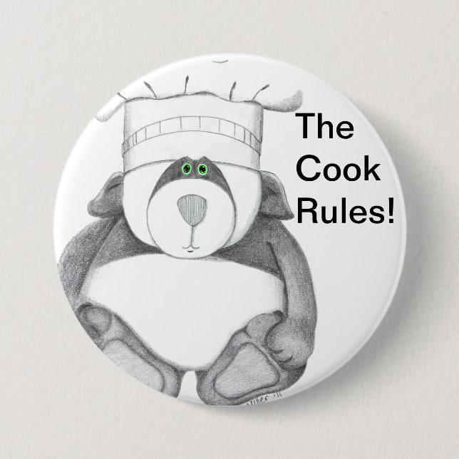 Panda Bear Chef Picture Button (Front)