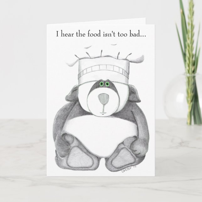 Panda Bear Chef Picture Card (Front)