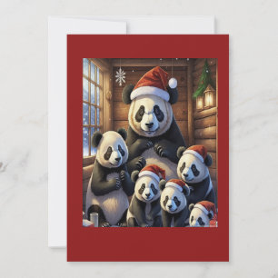 Panda Bear Christmas card