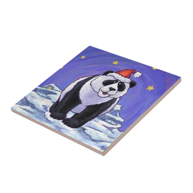 Panda Bear Christmas Tile (Side)