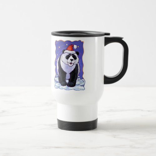 Panda Bear Christmas Travel Mug