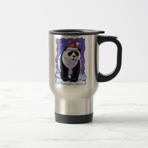 Panda Bear Christmas Travel Mug