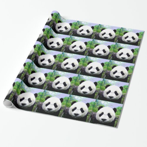 Panda Bear Christmas Wrapping Paper