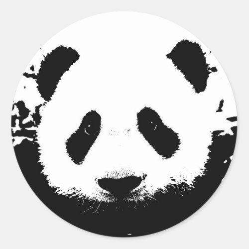 Panda Bear Classic Round Sticker