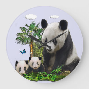 Panda bear clock