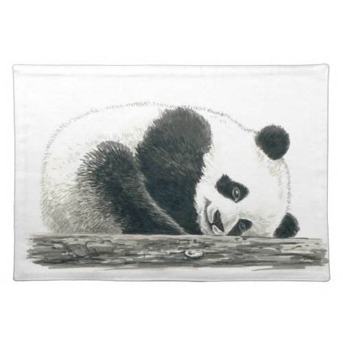 Panda bear cloth placemat