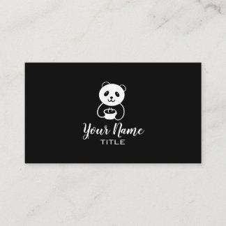 Panda bear coffee food business card