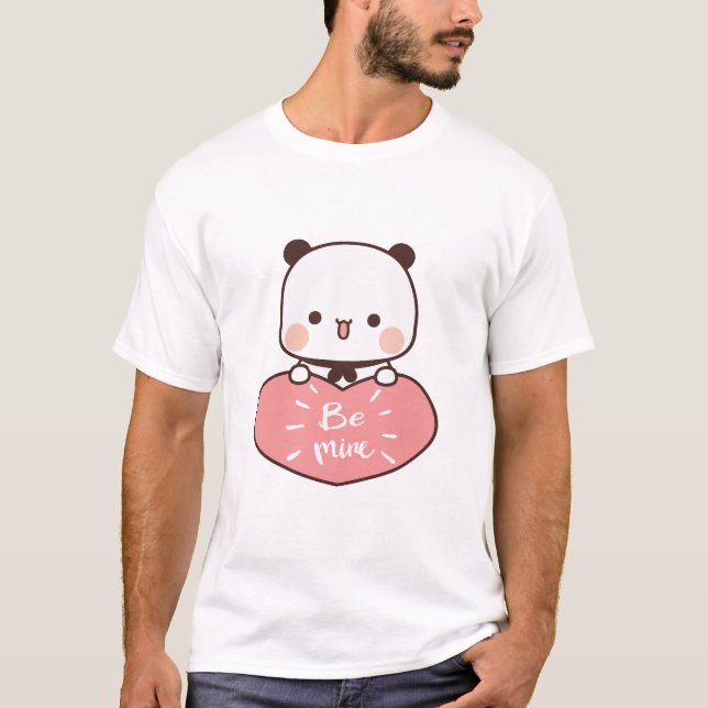 Panda bear couple, Cute bubu and dudu be mine T-Shirt (Front)