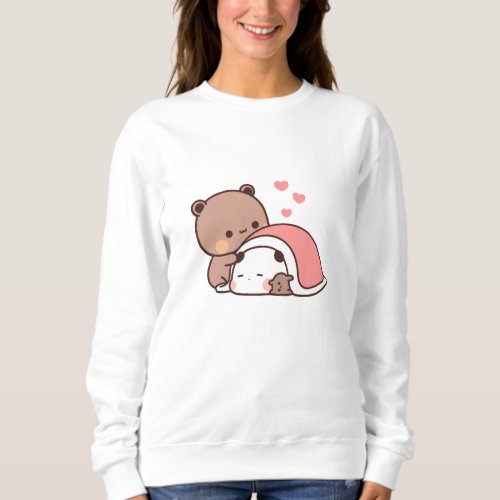 Panda bear couple Cute bubu and dudu hugs love Sweatshirt