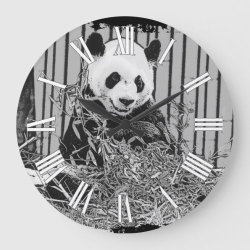Panda Bear Cub Large Clock
