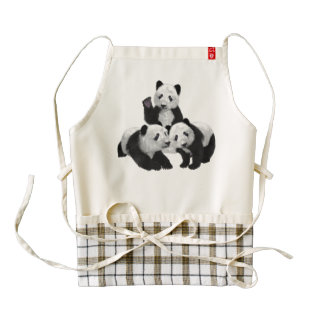 Panda Bear Cub Love Zazzle HEART Apron