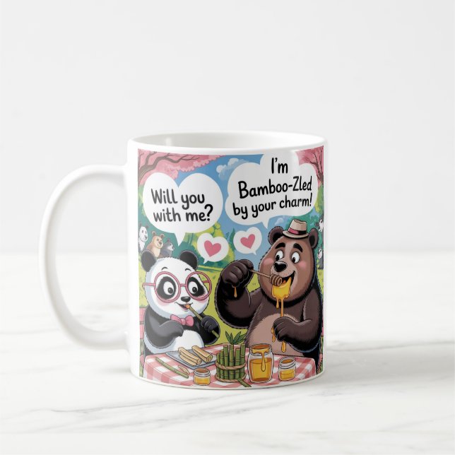 panda & bear cute and funny mug (Left)