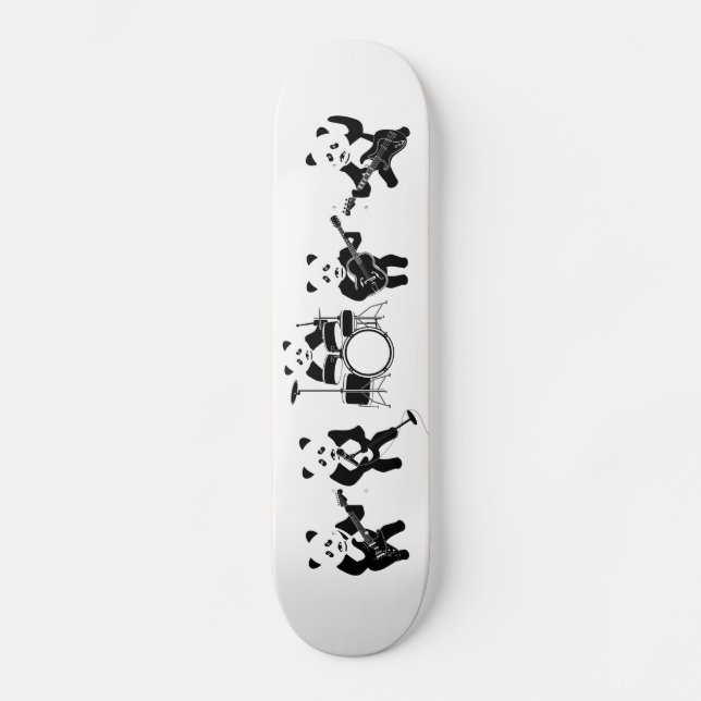 Panda Bear Cute Band Skateboard Deck (Front)