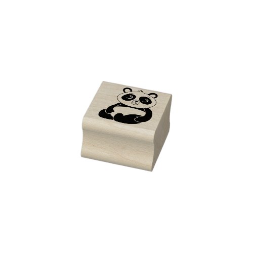 Panda Bear Cute Kids Rubber Stamp