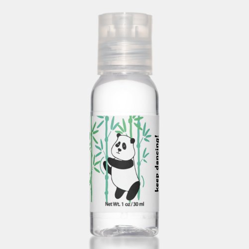 Panda Bear Dancing in Bamboo Hand Sanitizer