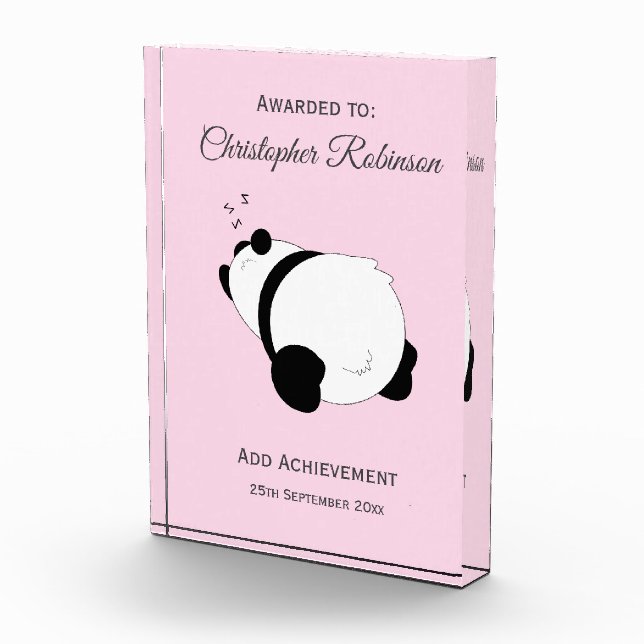 Panda Bear Design Acrylic Award (Right)