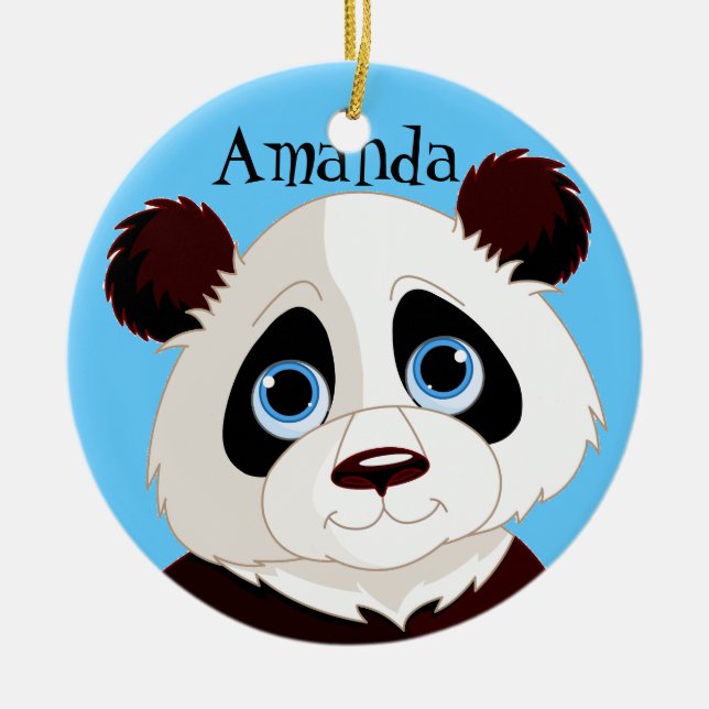 Panda Bear  Design Ornament (Front)