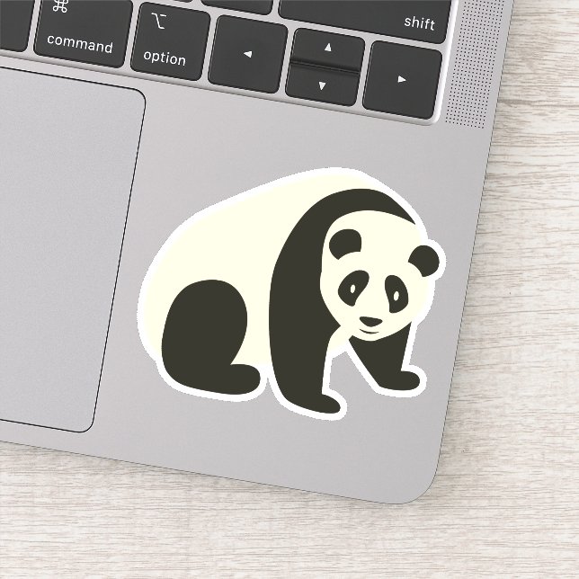 Panda Bear Die Cut Sticker (Detail)