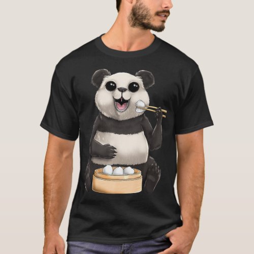 Panda Bear Dim Sum Dumpling Cute Asian Chinese T_Shirt