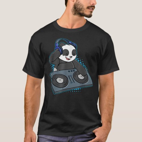 Panda Bear DJ Music Disc Jockey Disco Musician Tur T_Shirt
