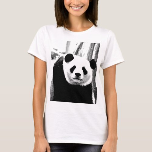 Panda Bear Double Sided Design Custom Womens T_Shirt
