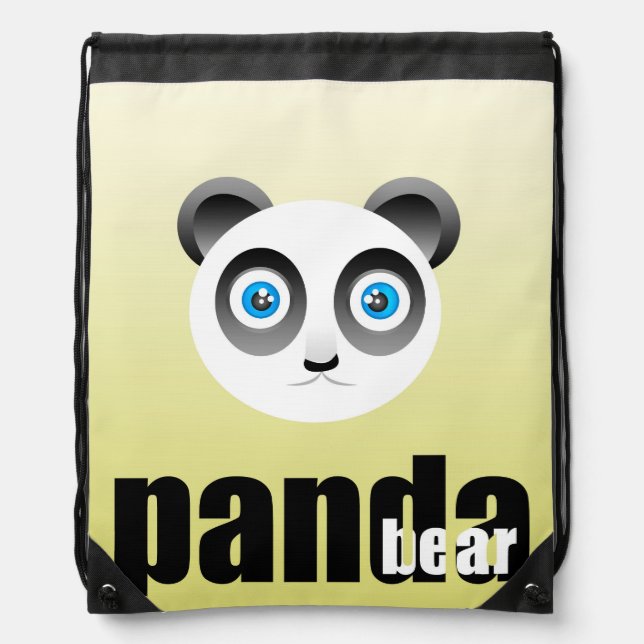 Panda Bear Drawstring Backpack (Front)