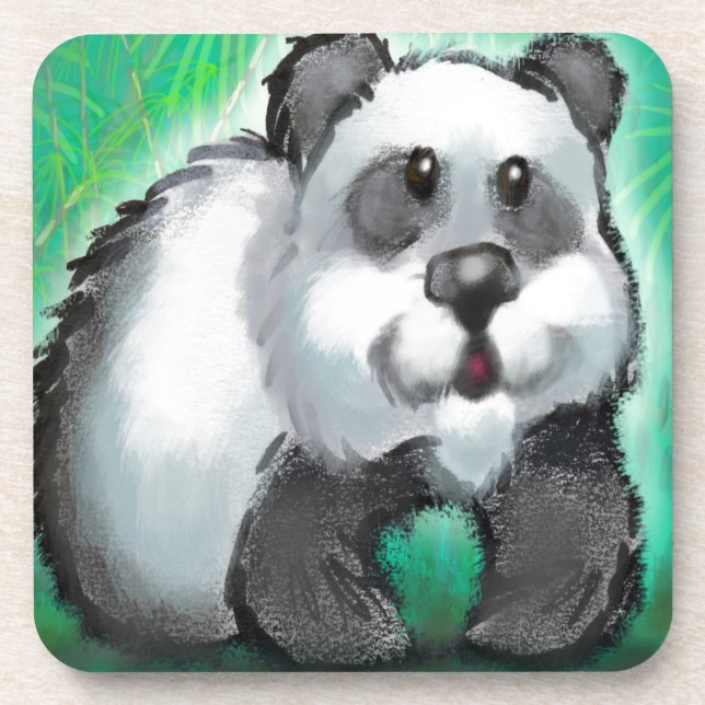 Panda Bear Drink Coaster (Front)