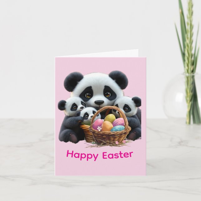 Panda Bear Easter Card (Front)