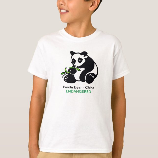  PANDA Bear -Endangered animal graphic - wildlife T-Shirt (Front)
