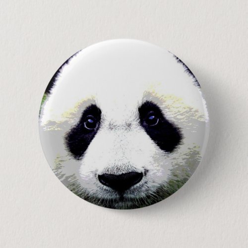 Panda Bear Eyes Pinback Button