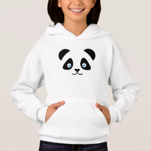 panda bear face hoodie