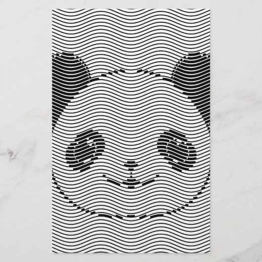 Panda Bear Face On Wave Pattern (Front)