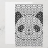 Panda Bear Face On Wave Pattern (Front/Back)