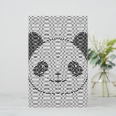 Panda Bear Face On Wave Pattern (Standing Front)