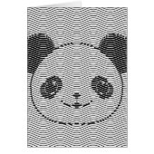 Panda Bear Face On Wave Pattern Cards (Front)