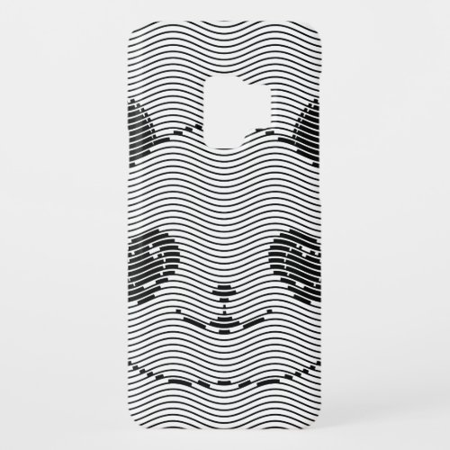 Panda Bear Face On Wave Pattern Case_Mate Samsung Galaxy S9 Case