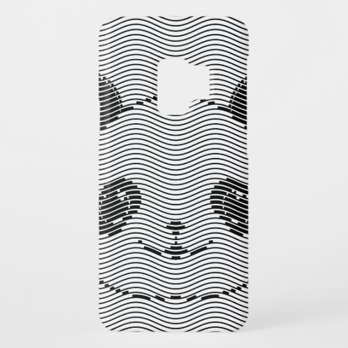 Panda Bear Face On Wave Pattern Case_Mate Samsung Galaxy S9 Case