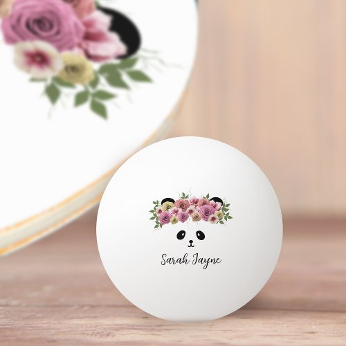 Panda Bear Face Pretty Personalized Ping Pong Ball