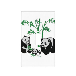 Panda Bear Family Light Switch Cover