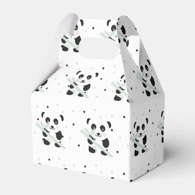 Panda Bear Favor Boxes (Front Side)