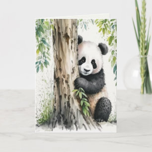 Panda Bear for Birthday Card
