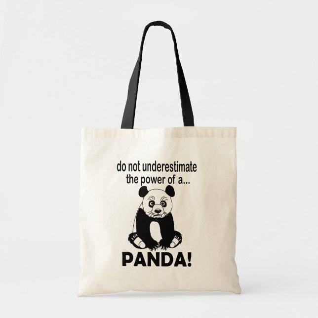 Panda Bear Funny Cute Panda Tote Bag (Front)