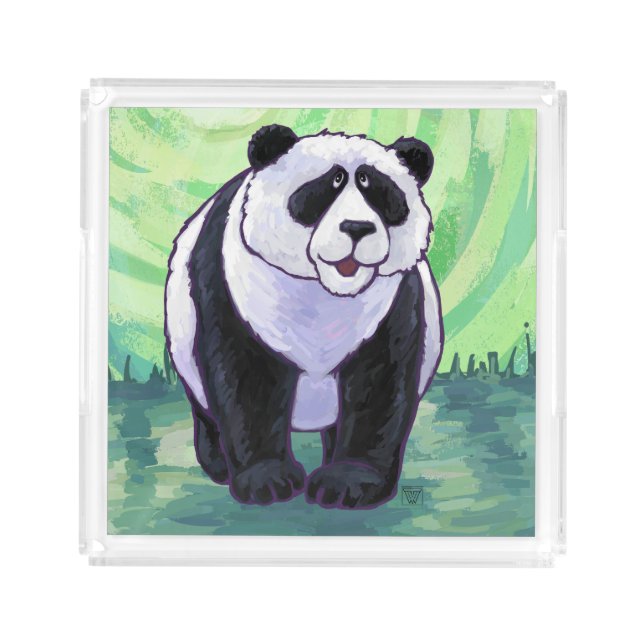 Panda Bear Gifts & Accessories Acrylic Tray (Front)