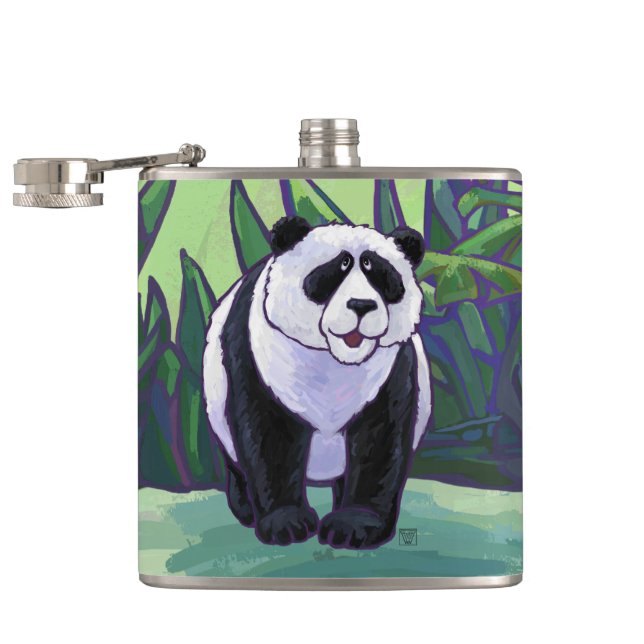 Panda Bear Gifts & Accessories Hip Flask (Opened)