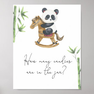 Panda bear - guess how many candies poster