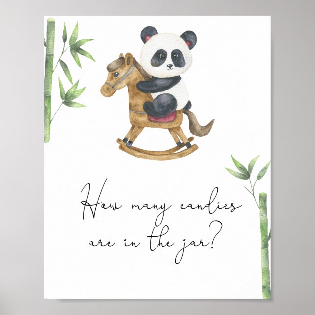 Panda bear - guess how many candies poster (Front)